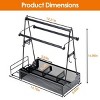 Utensil Caddy Metal Grill Caddy with Paper Towel Holders Utensil Holder for Outdoor Picnic Barbecue Camping Grilling Tools Storage Organizer Barbecue - 2 of 4