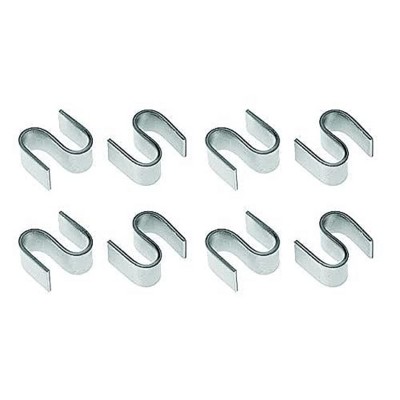 Quantum Storage Systems S-Hooks, Chrome Plated Finish (8 Per Pack)