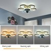 YIYIBYUS 20In Integrated LED Indoor Gold Flush Mount Flower Shape Ceiling Fan with Light - 4 of 4