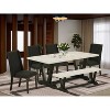 HomeStock 6-Pc Rectangle Natural Oak Finish Solid Wood Top Dining Table with 1 Bench, 4 Chairs - 2 of 4