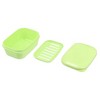 Unique Bargains Plastic Soap Dish Keep Soap Dry Soap Cleaning Storage for Home Bathroom Kitchen - 4 of 4