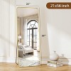 56" x 21" Full Length Mirror with Rounded Corners, Floor Mirror for Standing, Hanging or Leaning in Bedroom or Dressing Room - 4 of 4