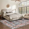 Washable Vintage Floral Area Rug, Modern Distressed Non-Slip Carpet for Living Room and Bedroom - 3 of 4