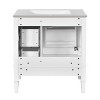 CIPACHO 30" White Bathroom Vanity with Ceramic Sink - 3 Drawers, Solid Wood Frame Modern Storage Cabinet for Home - 3 of 4