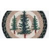 Earth Rugs Tall Timbers Printed Round Trivet – 10"x10" Braided Jute Forest Pine Tree Design for Rustic Cabin and Lodge Decor - 3 of 3