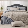 5/7 Pcs Bed in a Bag with Contrast Color Solid Design Bedding Set - 2 of 4