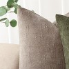 Attop Set of 2 Soft Textured Chenille Throw Decorative Pillow Covers Square Accent Solid Cushion Cover Cozy Neutral Farmhouse Pillow Case - 4 of 4