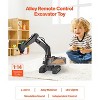 22-Channel Remote Control Excavator, 1:14 Scale RC Digger with Metal Bucket, Lights & Sounds for Kids - 2 of 4