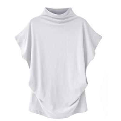 Womens Short Sleeve T Shirts Short Dolman Sleeve Tops Mock Neck T Shirts Summer Tops for Women