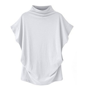 Womens Short Sleeve T Shirts Short Dolman Sleeve Tops Mock Neck T Shirts Summer Tops for Women - 1 of 3