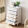 Whizmax Dresser for Bedroom, Tall 5 Drawer Dresser with Deep Drawers & Metal Knobs, Modern Wooden Chests of Drawers for Entryway, Hallway - 4 of 4