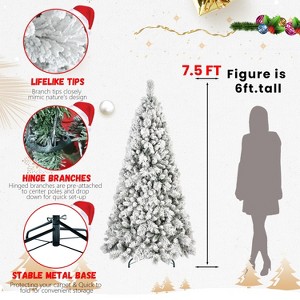 Aghana Digitals 7.5ft Flocked Christmas Tree with PVC and Hard Needle Mix - 1 of 4