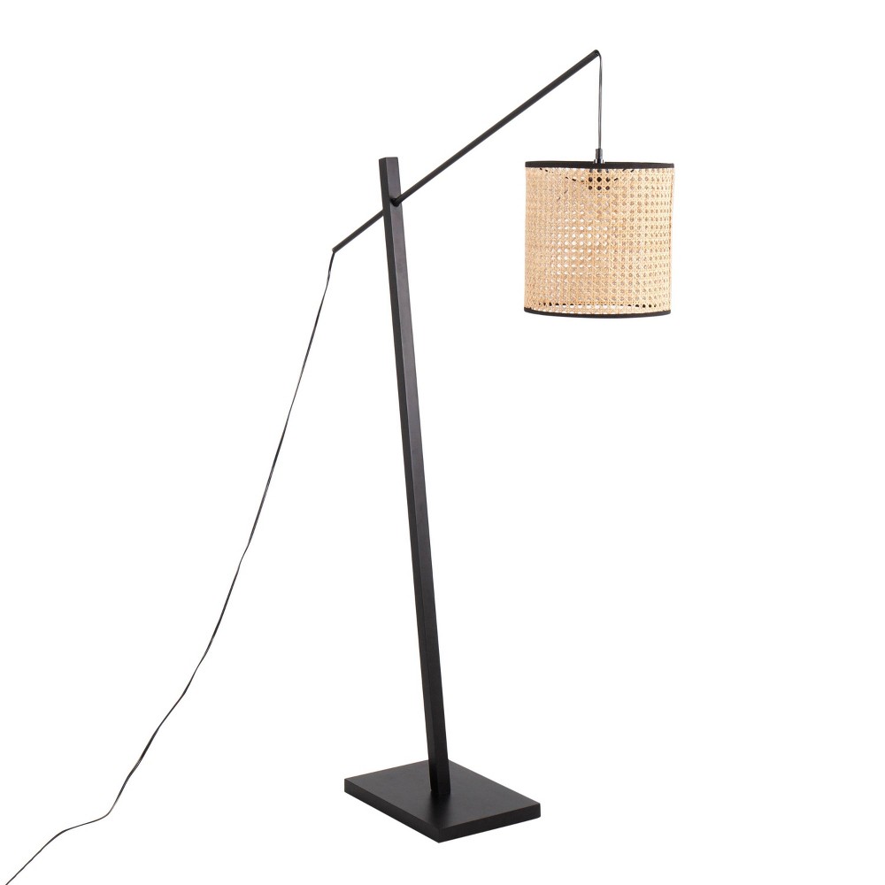 Photos - Floodlight / Garden Lamps LumiSource Arturo Contemporary Floor Lamp in Black Wood and Black Steel wi
