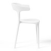 WestinTrends Playa Modern Stackable Resin Plastic Patio Dining Chair (Set of 4) - 4 of 4