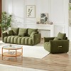 Teddy Fabric 3+1 Seater Sofa Set,Oversized Modern Upholstered Couch Combo with Plush Cushions for Living Room,Apartment-Baofuwish - 2 of 4
