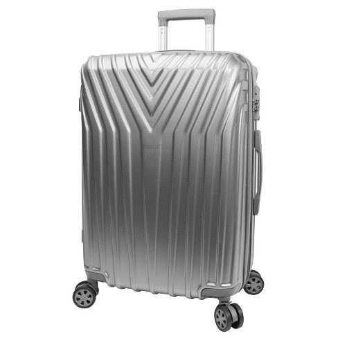 World Traveler Skyline Hardside 24 inch Spinner Luggage Silver Target