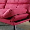 70" Velvet 2-Seater Sofa with Thick Cushions & Sleeper, Metal Feet - 3 of 4