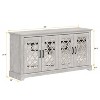 Galano Mirrored 4-Door TV Stand with Concealed Storage 59.6" W × 15.7" D × 29.3" H - 2 of 4
