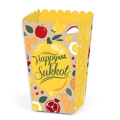 Big Dot of Happiness Sukkot - Sukkah Favor Popcorn Treat Boxes - Set of 12