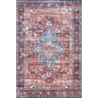 nuLOOM Zena SpinClean Machine Washable Stain-Resistant Area Rug