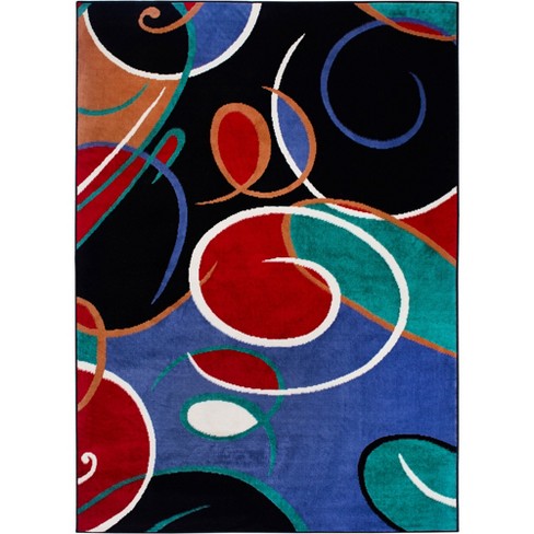 Home Dynamix Splash Adja Contemporary Abstract Swirl Area Rug : Target