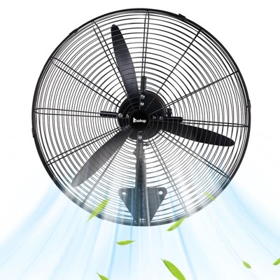 Winado 30 in. 4-Speed Black Indoor/Outdoor Wall Mount Fan