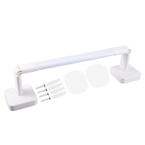 Unique Bargains Wall Mounted Towel Shoe Rack Organizer for Bathroom Kitchen No Drill 1 Set - 1 of 4