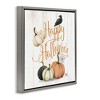 Stupell Industries Rustic Happy Halloween Black Floater Framed Canvas Wall Art - 3 of 4