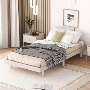 RISOKEYS Floating Bed Frame,for Boys, Girls, Teens,Floating Design Bed Slats Support,No Box Spring Needed,for Bedroom, Apartment - 1 of 4