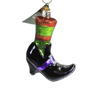 Old World Christmas 3.75 In Witches Shoe Halloween Tree Ornament , Halloween Decor Halloween Witch Boot (1PC) - 1 of 3