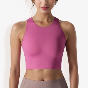 Anna-Kaci Active Women's High Neck Sports Brawith Racerback Design and Seamless Fit - 1 of 4