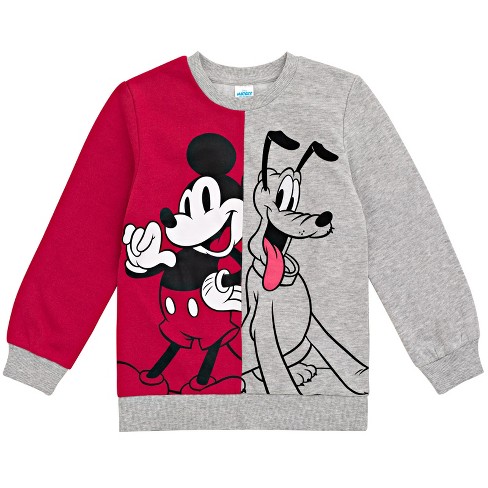 Disney Mickey Mouse Pluto Little Boys Fleece Sweatshirt 7 8