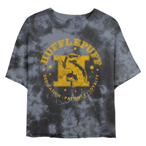 Junior's Harry Potter Hufflepuff Distressed Stamp T-Shirt - image 1 of 4