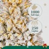 6.5FT Pre-Lit Snow Flocked Christmas Tree with 250 Warm Lights & 1000 Tips - 3 of 4