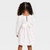 Toddler Girls' Long Sleeve Woven Dress - Cat & Jack™ Cream - 2 of 3