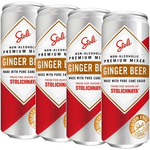 Stolichnaya Non-Alcoholic Ginger Beer - Crafted with Pure Cane Sugar, Gluten-Free, 12oz Cans from Stoli - 1 of 4