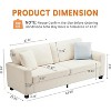 83'' Loveseat Couch, Comfy Teddy Velvet Sofa with Deep Seats, Modern Cloud Couch for Living Room - 3 of 4