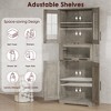 67'' Tall Bathroom Storage Cabinet, Modern Pantry Cabinet with Double Door, Shelves Adjustable Freestanding Cupboard with Drawer for Bathroom Kitchen - 4 of 4