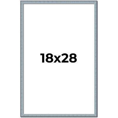 PosterPalooza | Textured Blue Picture Frame - UV Acrylic, Foam Board Backing, Hanging Hardware
