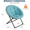 Comfy Oversized Saucer Chair - Plush Reading Lounger for Adults, Sturdy XL Frame, Foldable Accent Chair for Bedroom, Living Room & Dorm - 3 of 4