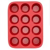 Hastings Home 12 Cup Nonstick Dishwasher Safe Silicone Muffin, Cupcake, or Brownie Pan - 4 of 4