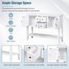 NicBex 4 Drawers Console Table with 2 Large Cabinets and Bottom Shelf,Entryway Table with Storage Space,Modern Couch Table for Living Room,White - 4 of 4