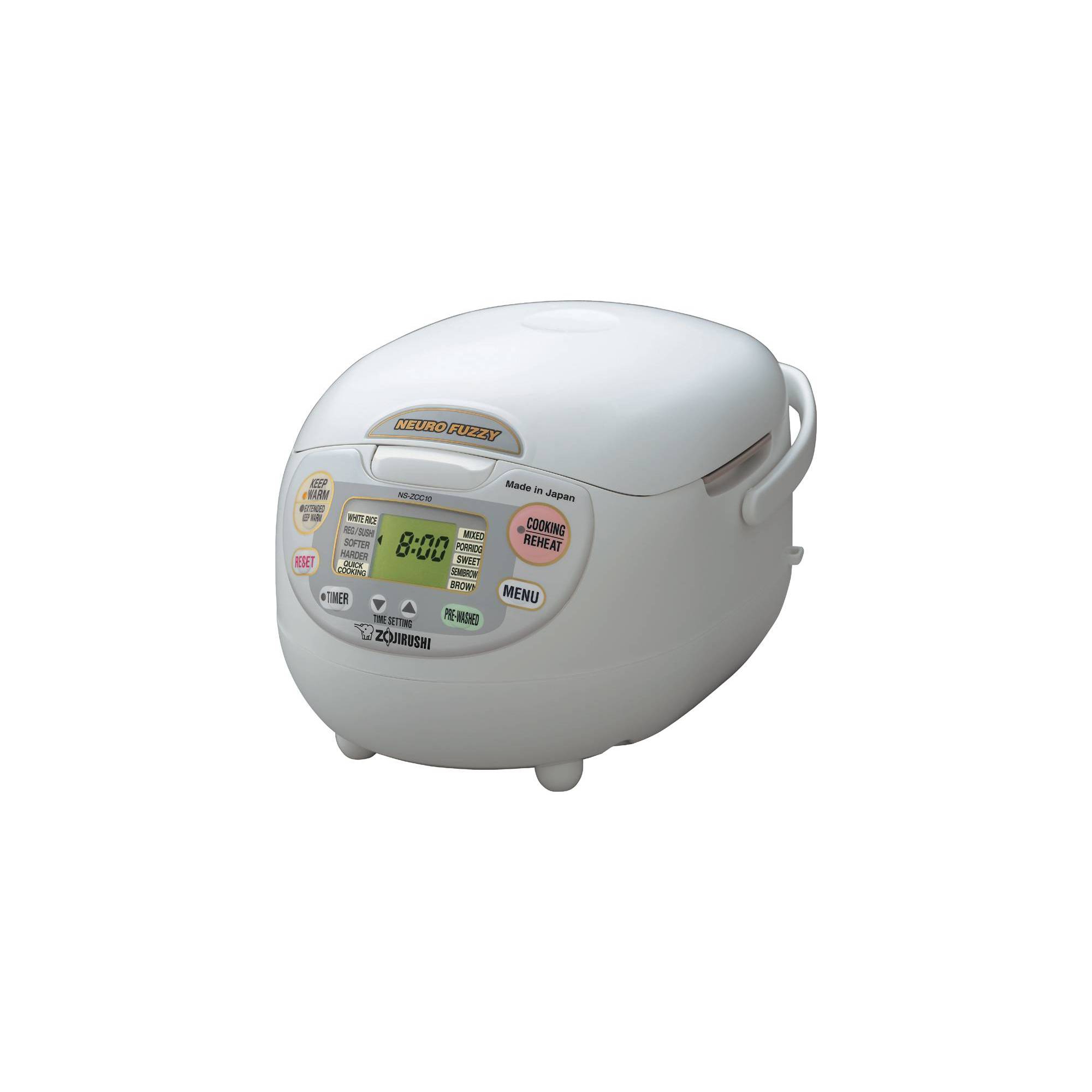 Neuro Fuzzy 5.5 Cup Rice Cooker & Warmer: Zojirushi NS-ZCC10, 16 Settings, Automatic Shut-Off, Nonstick, White