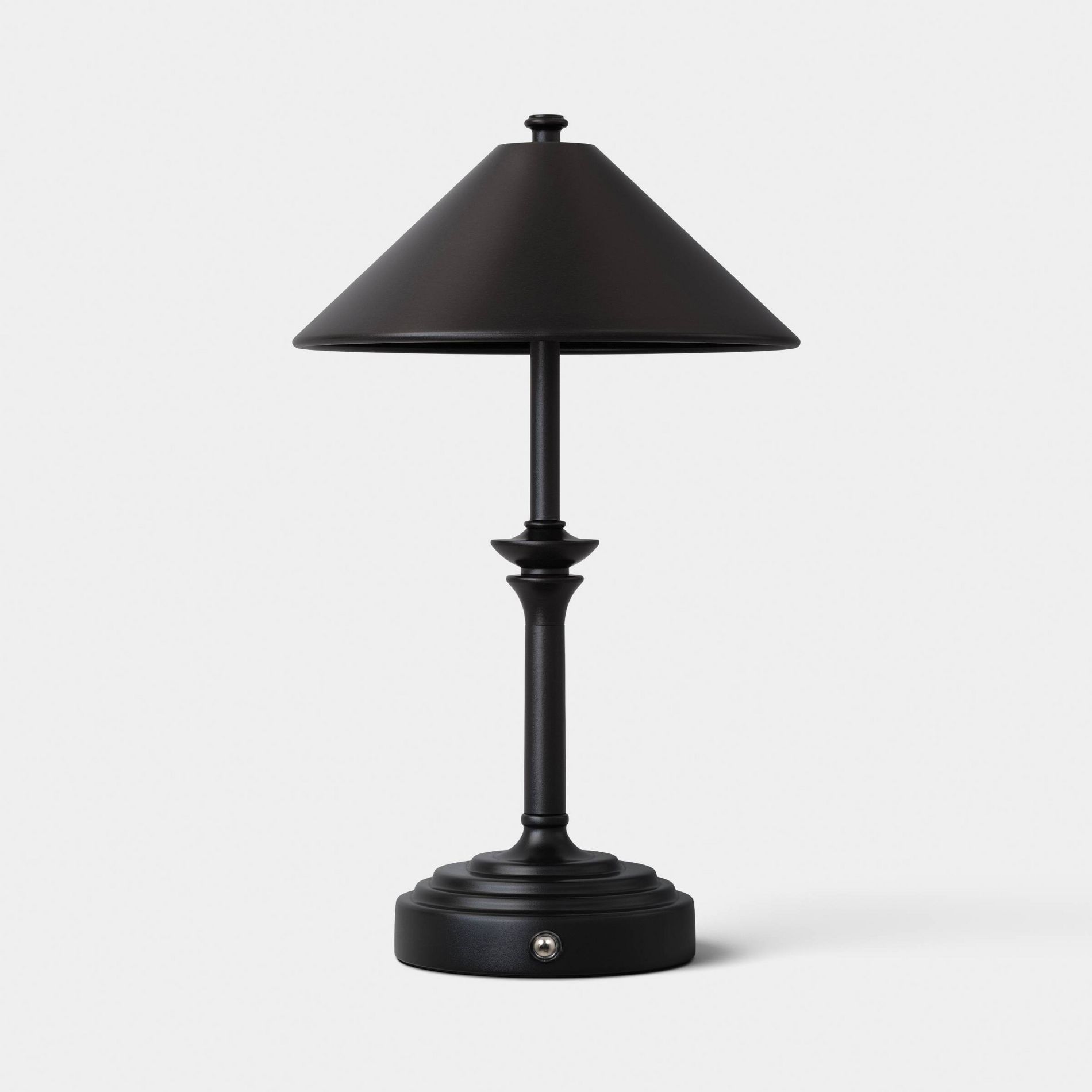 Turned Metal Portable Table Lamp (Includes LED Light Bulb) - Threshold™