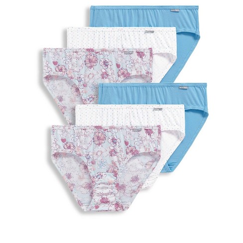 Jockey Women's Underwear Classic Brief - 6 Pack, White/Watercolor