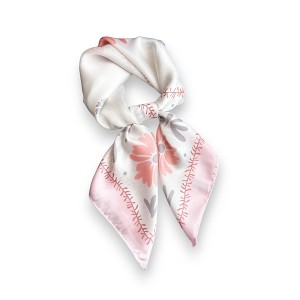Anna-Kaci Women's Cute Scarf with Floral Print and Soft Glossy Finish 27×27 Inches - 1 of 4