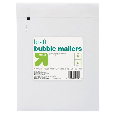 6ct Bubble Mailer 6" X 9" White - Up & Up™ : Target
