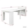 SKRAN Modern Extendable Dining Table with Storage - MDF Material, Suitable for Kitchen, Living Room, Dining Room, Small Apartment, Restaurant - 3 of 4