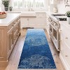 Washable Rugs Modern Abstract Semicircular Floral Print Area Rug Soft Touch Throw Carpet for Living Room Stain Resistant Throw Carpet - 3 of 4