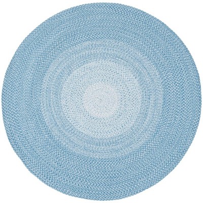 Braided Bra220 Hand Woven Area Rug - Aqua - 7' Round - Safavieh : Target